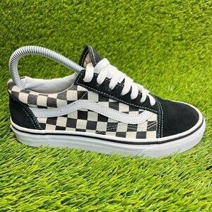 Vans Old Skool Checkered Womens Size 6.5 Black White Walking Shoes Sneakers